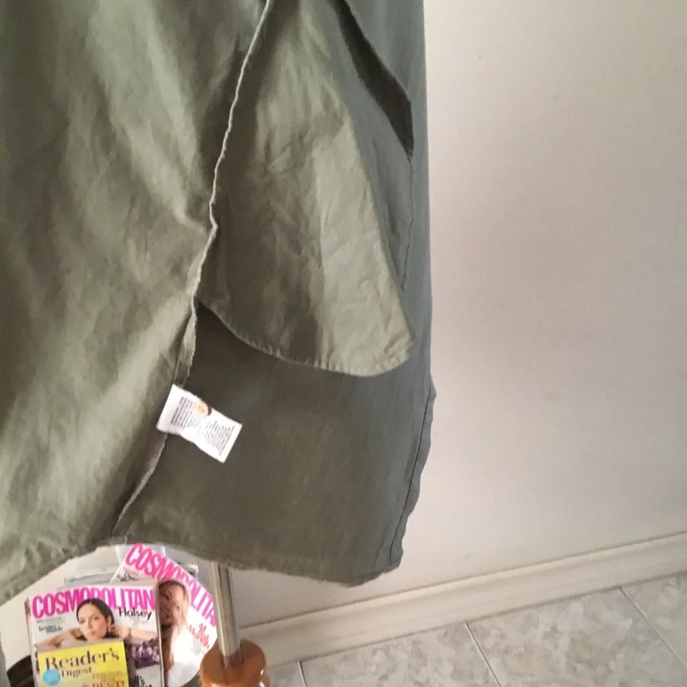 HP-OAT NEW YORK OVERSIZED MEDIUM OLIVE SLEEVE SHIRT DRESS/ SIZE M/ NEW CONDITION - Picture 8 of 10